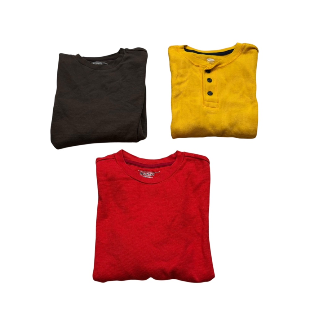 Lot of three Boys Old Navy Textured Long‎ Sleeve Shirts All Size Medium